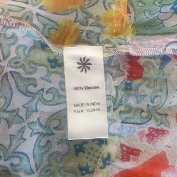 Karyn Seo 100% viscose colorful multi-floral pattern flowy midi dress, size S - Picture 7 of 7